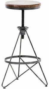 TPFLiving Barhocker Kalie Holzsitz Gestell Metall